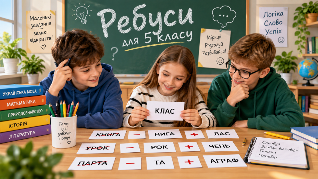 Ребуси для 5 класу українською