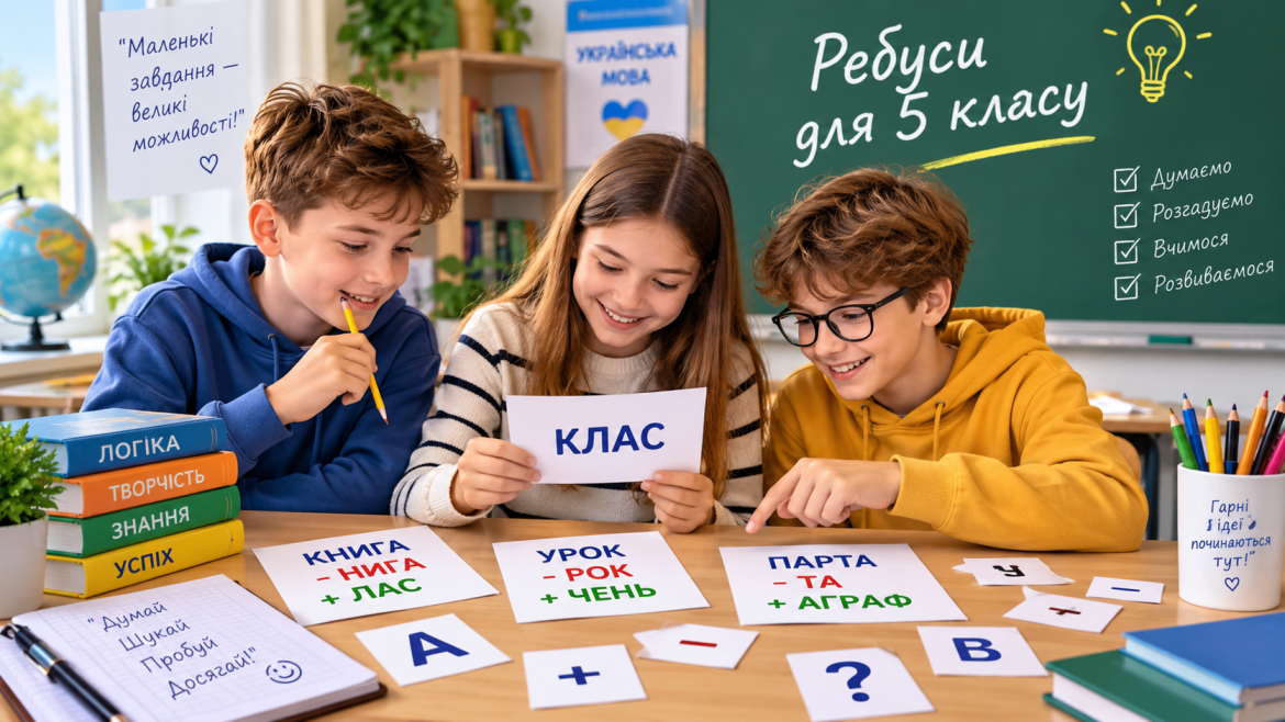 Ребуси для 5 класу українською
